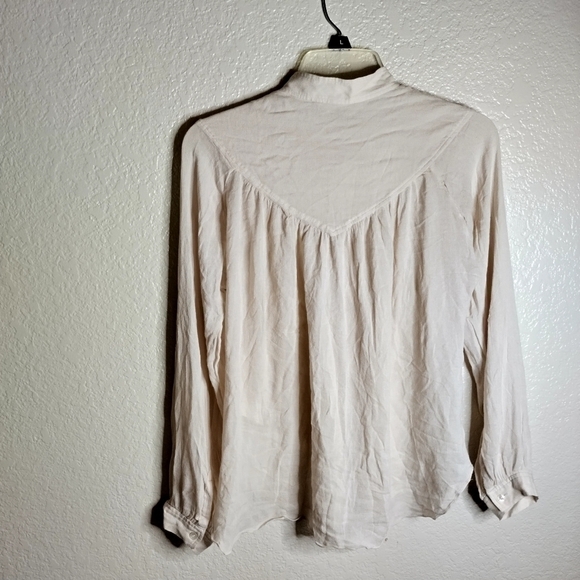 Rebecca Taylor 1/4 buttoned long sleeve blouse sz 4 - Picture 4 of 9